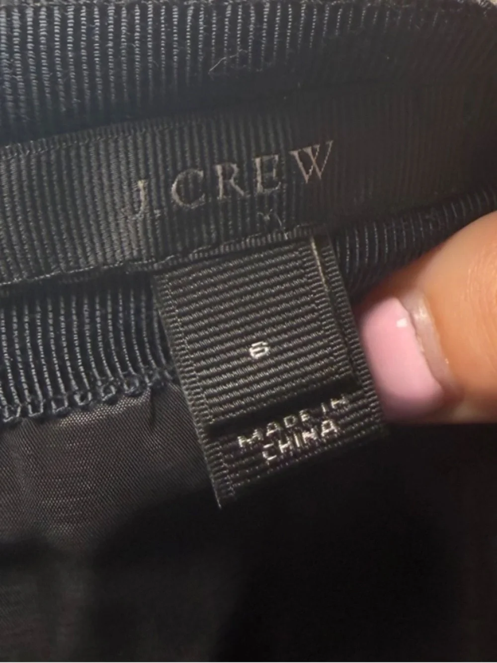 J. Crew Postage Stamp Mini Tweed Skirt Navy Black White Style #95565 Size 6